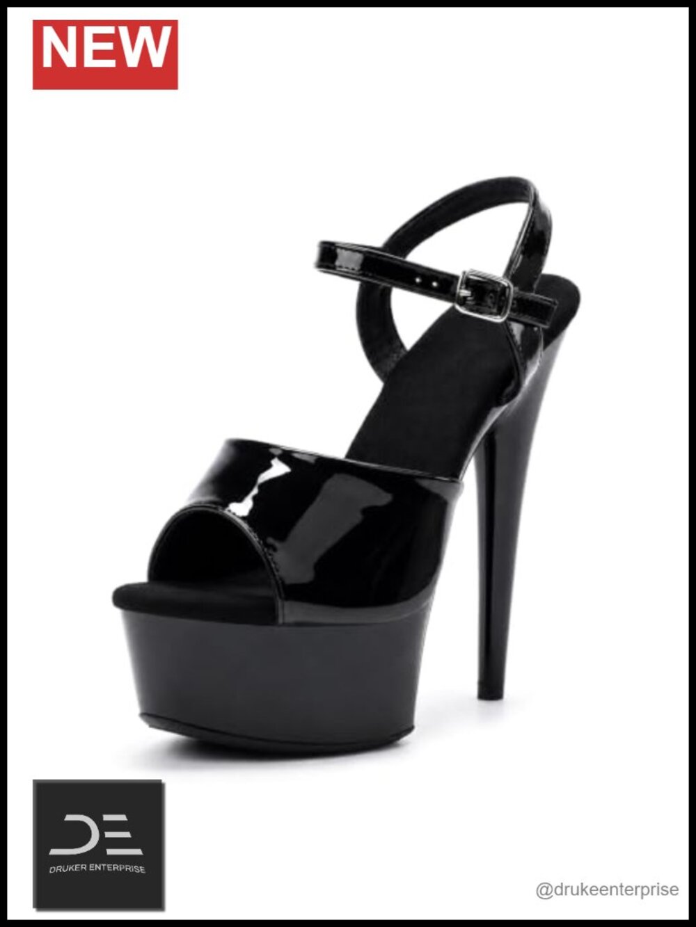 Women's Platform Sandal Heels 6 Inch Ankle-Strap Stiletto Clear Acrylic Heel